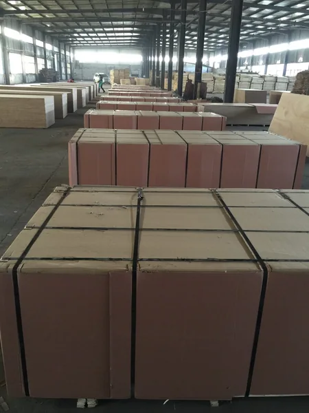 Our film faced plywood packed on pallets