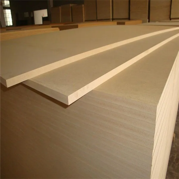 Uncoated MDF boards with uniform brown faces and edges